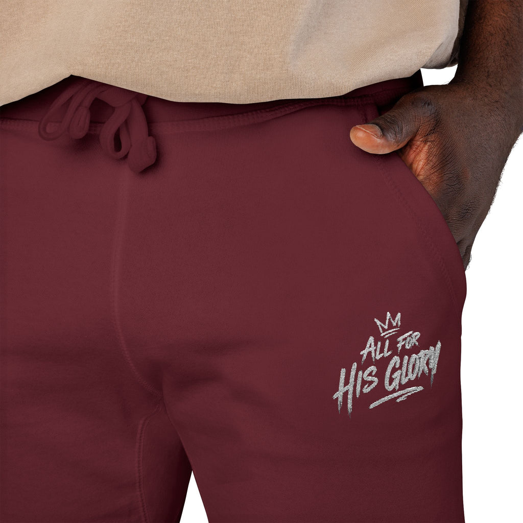 All For His Glory Joggers (Stitched White)