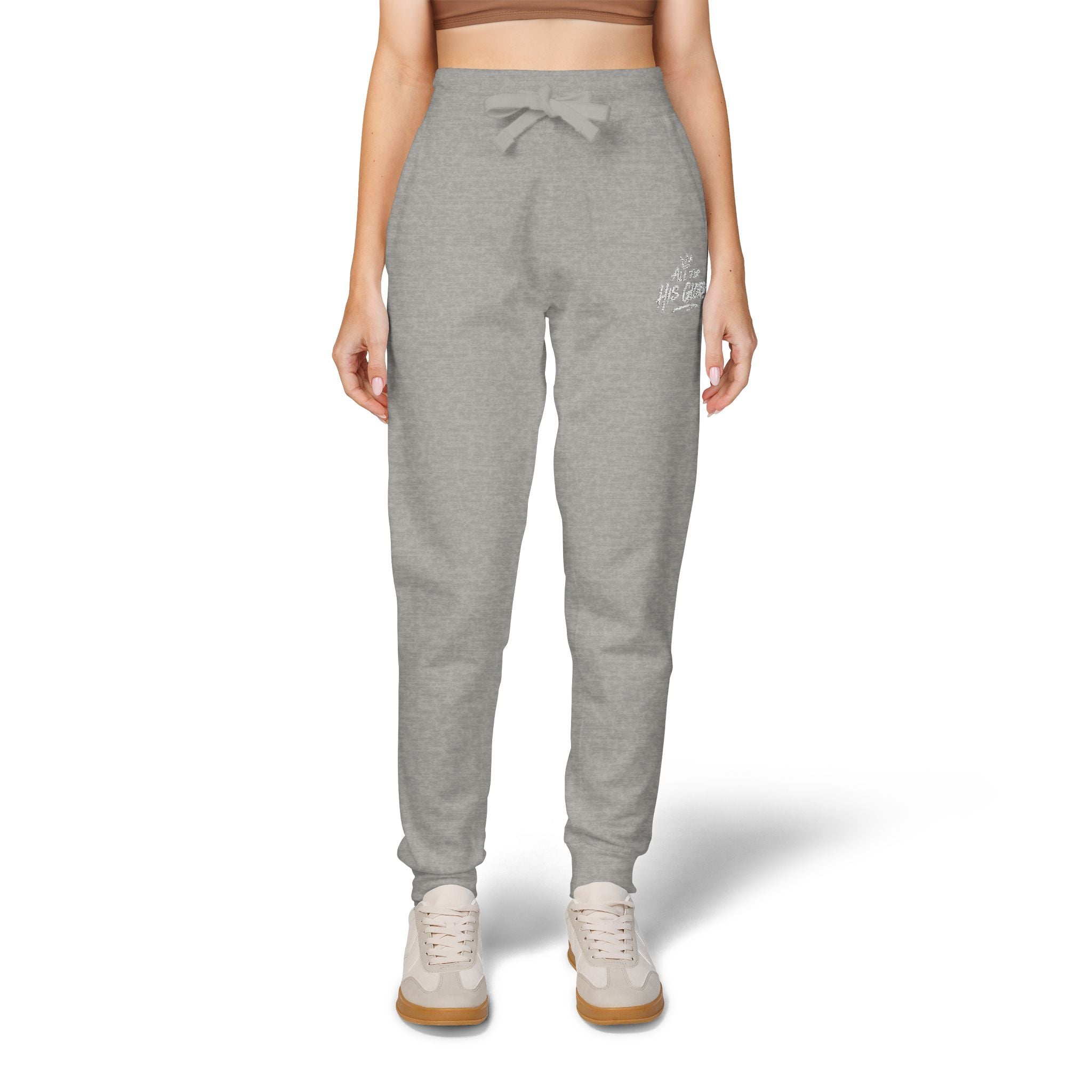 All For His Glory Joggers (Stitched White)
