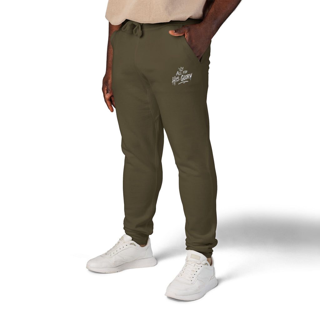 All For His Glory Joggers (Stitched White)