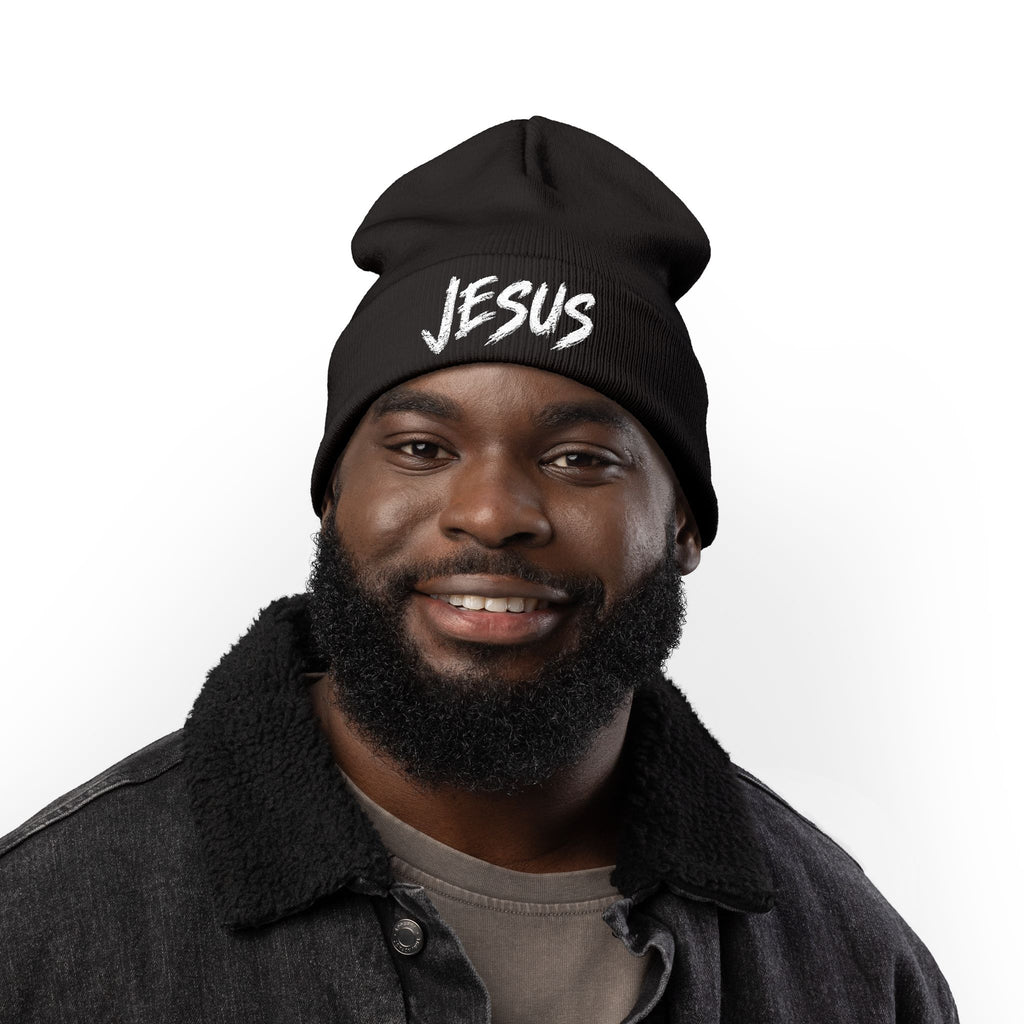 Jesus Beanie (Stitched White)