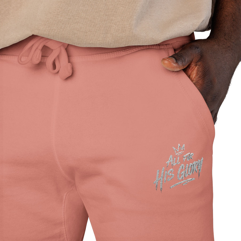 All For His Glory Joggers (Stitched White)