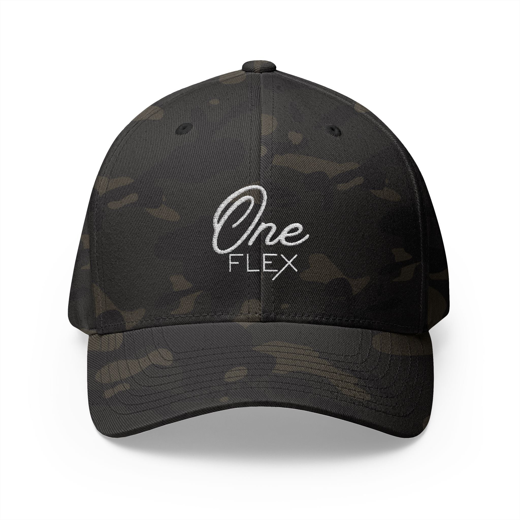 One Flex Stitched White Flex Fit