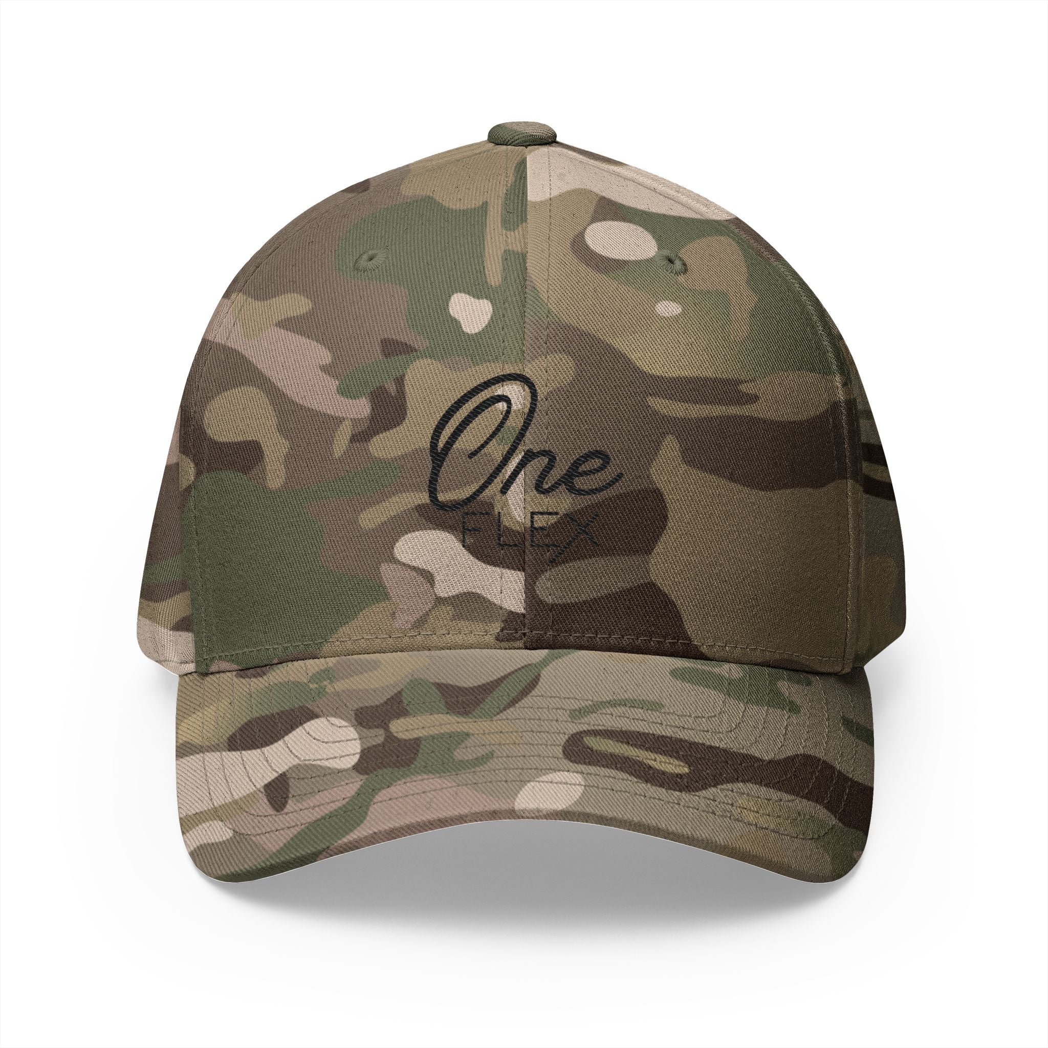 One Flex Stitched Black Flex Fit