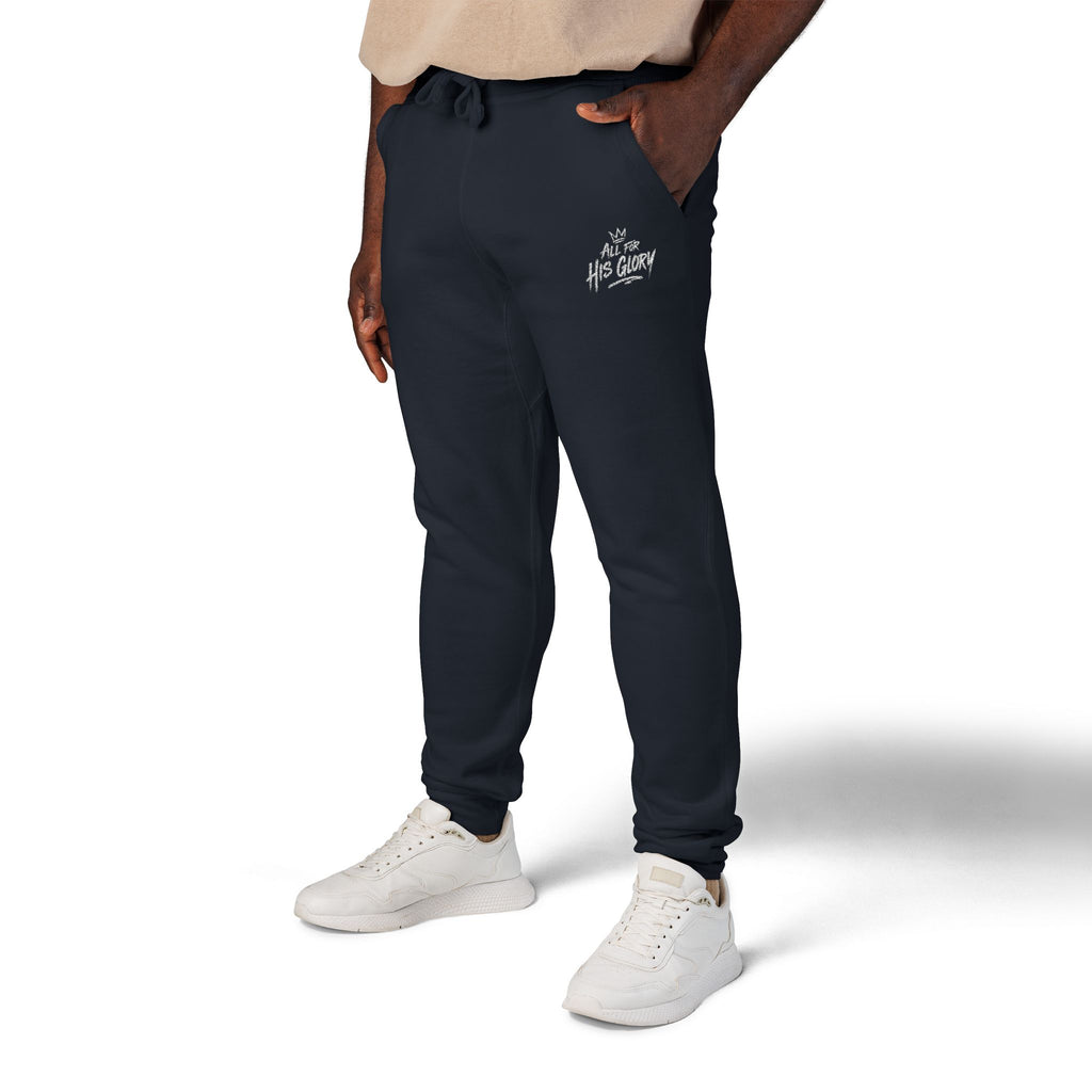 All For His Glory Joggers (Stitched White)
