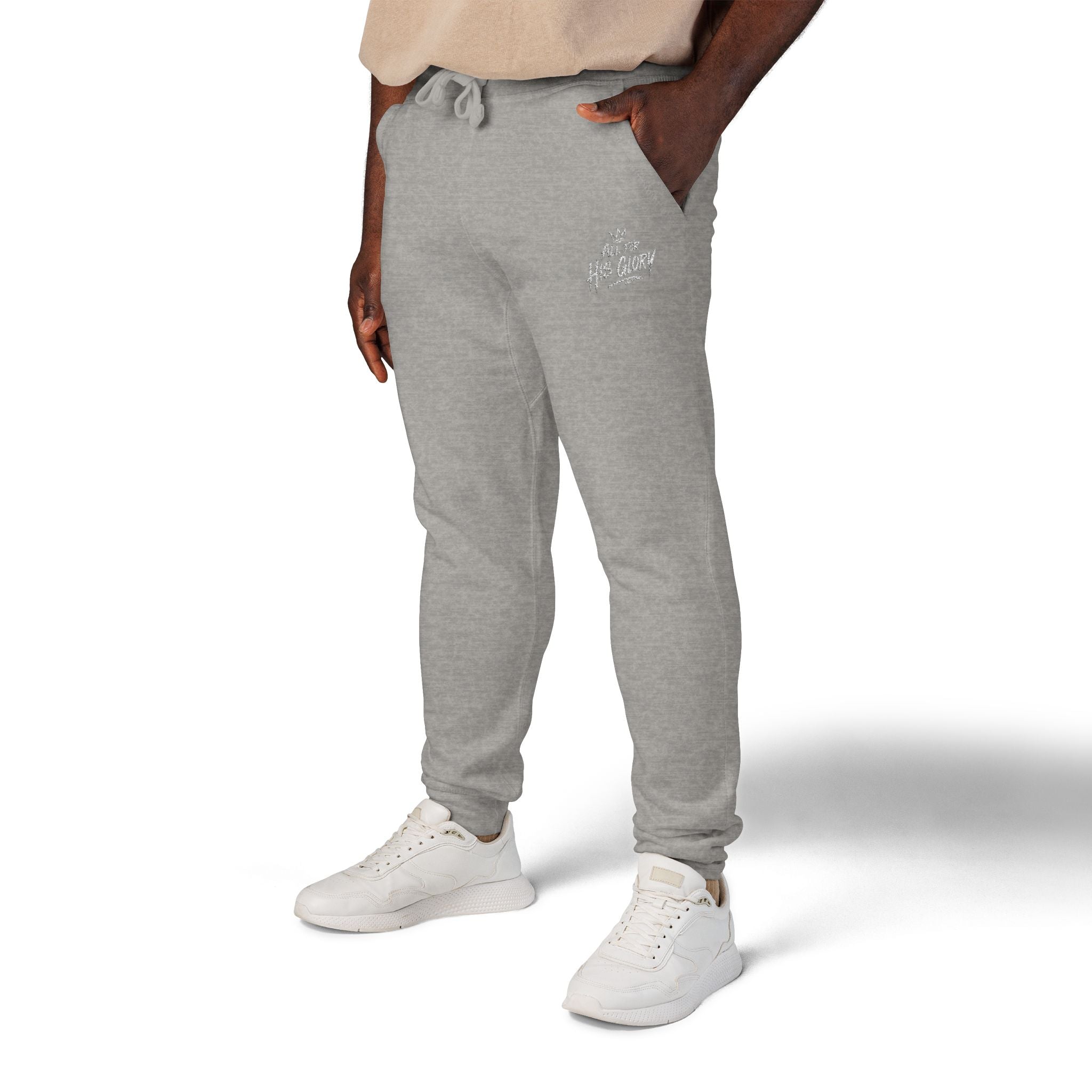 All For His Glory Joggers (Stitched White)