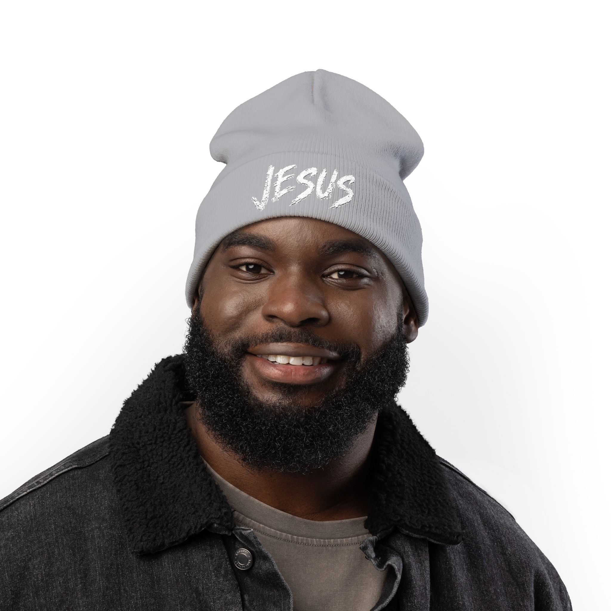 Jesus Beanie (Stitched White)