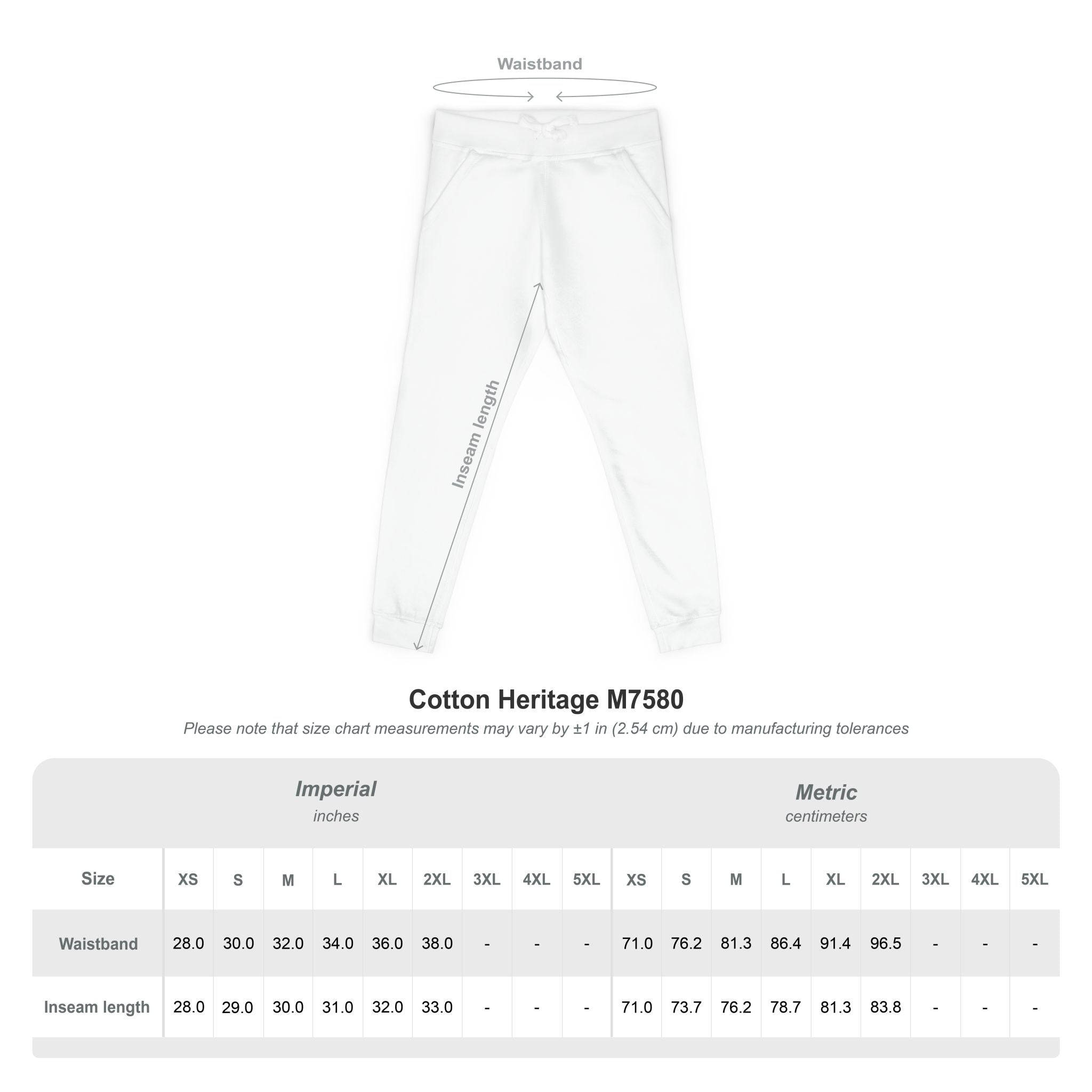 All For His Glory Joggers (Stitched White)