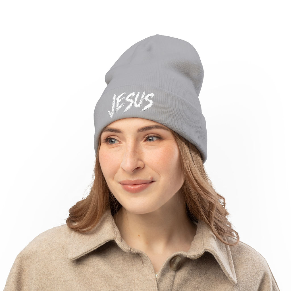 Jesus Beanie (Stitched White)