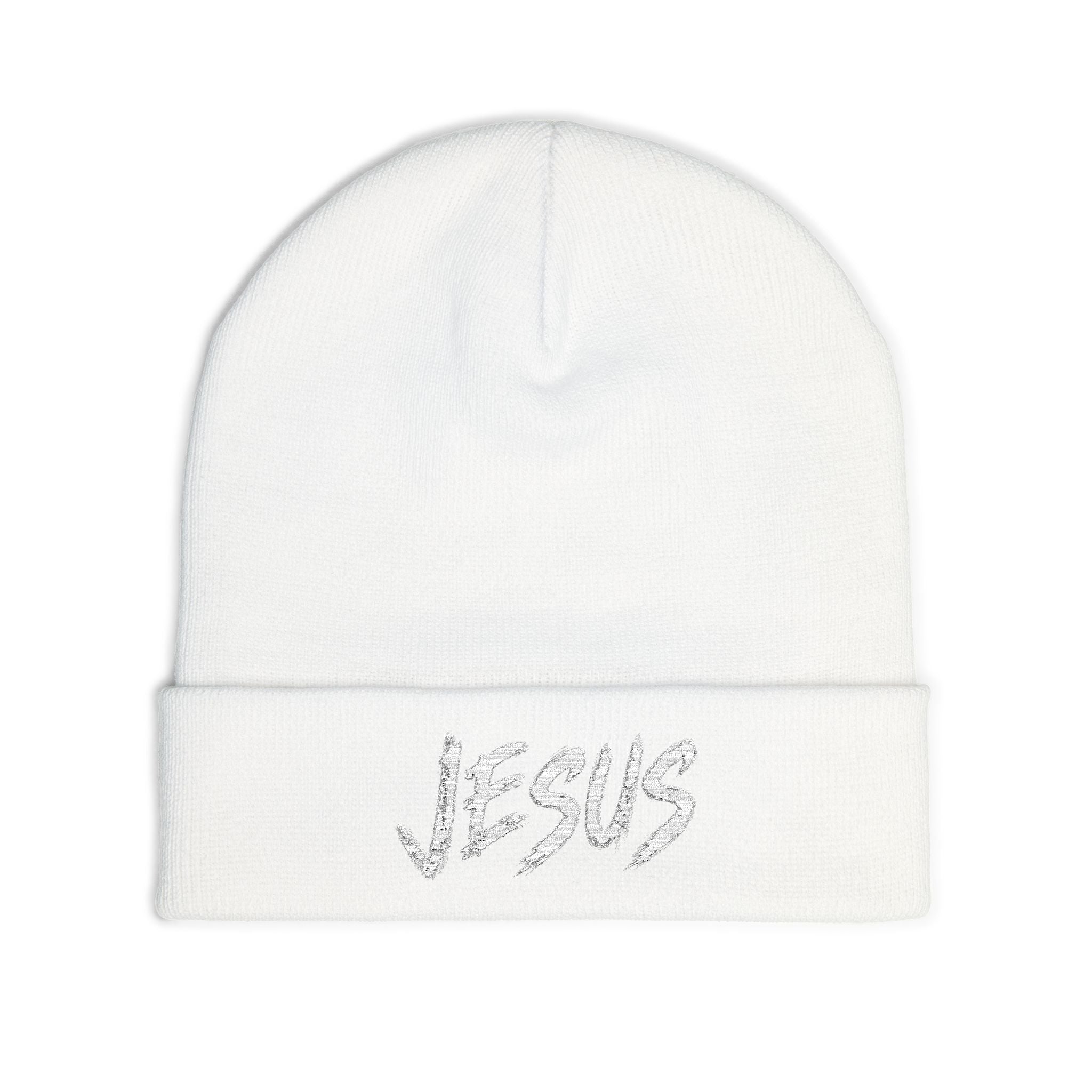 Jesus Beanie (Stitched White)