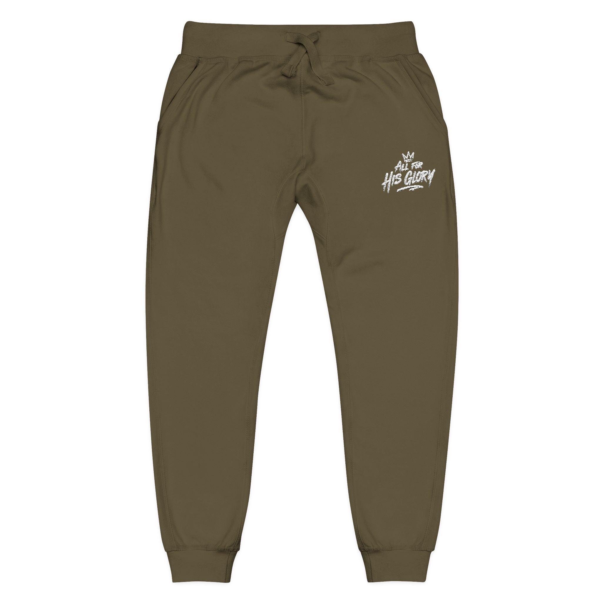 All For His Glory Joggers (Stitched White)