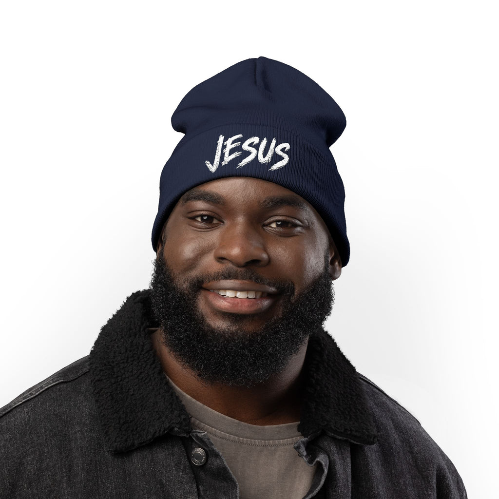 Jesus Beanie (Stitched White)