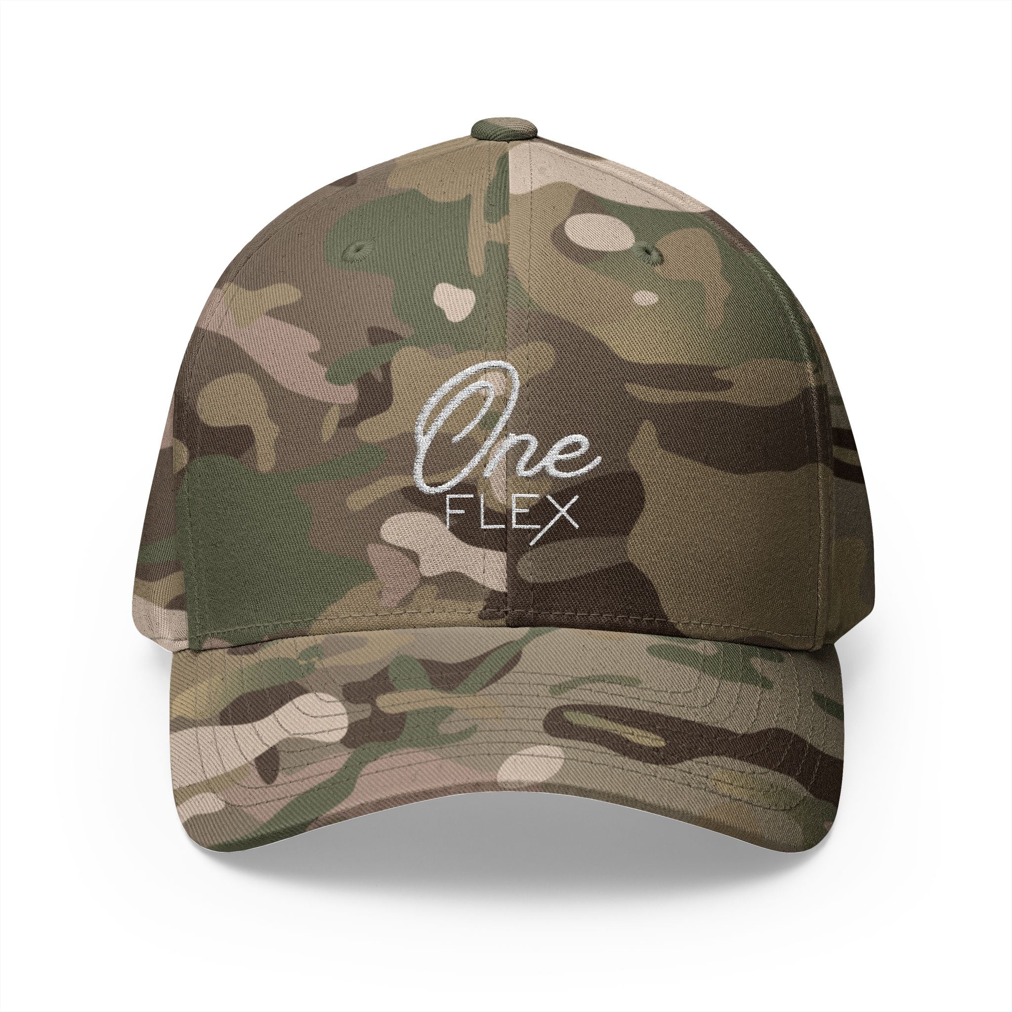 One Flex Stitched White Flex Fit
