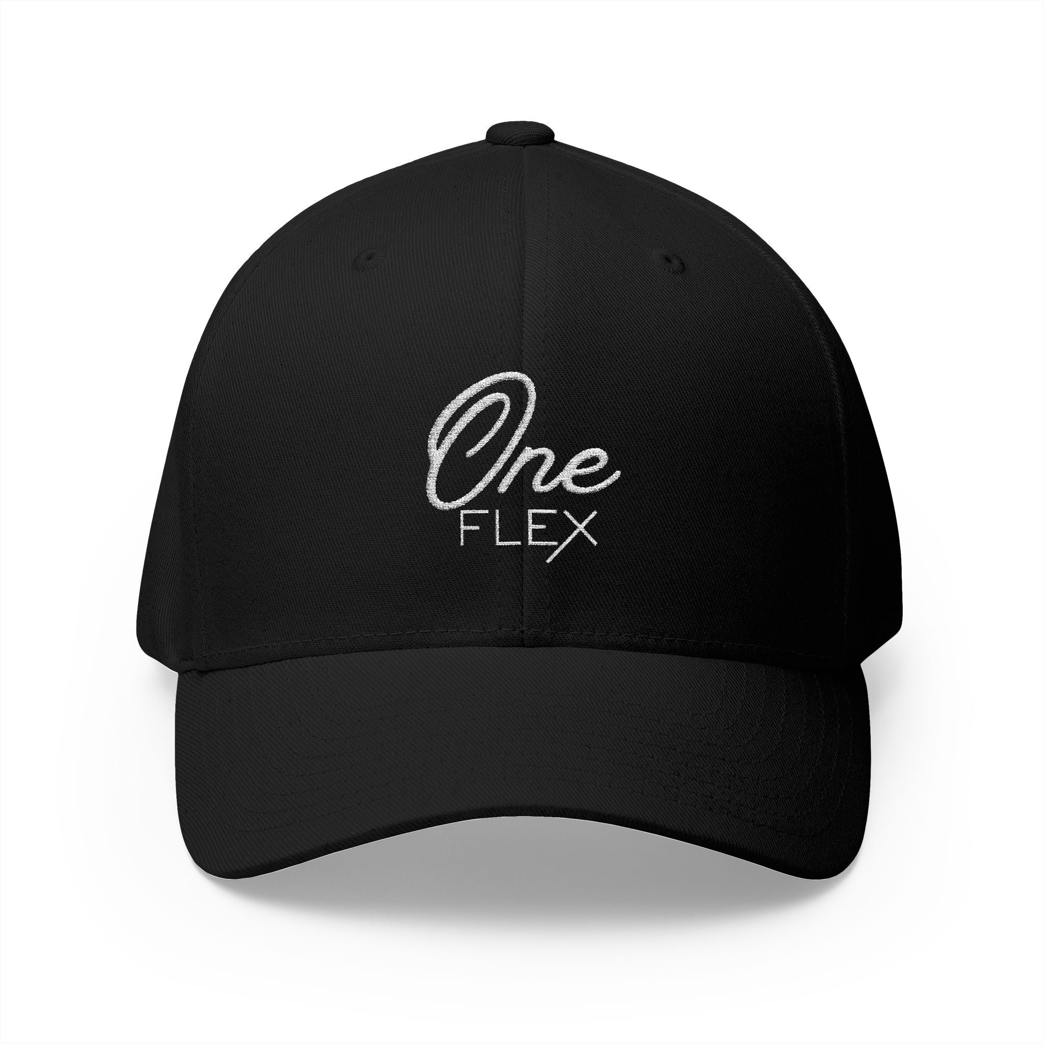One Flex Stitched White Flex Fit