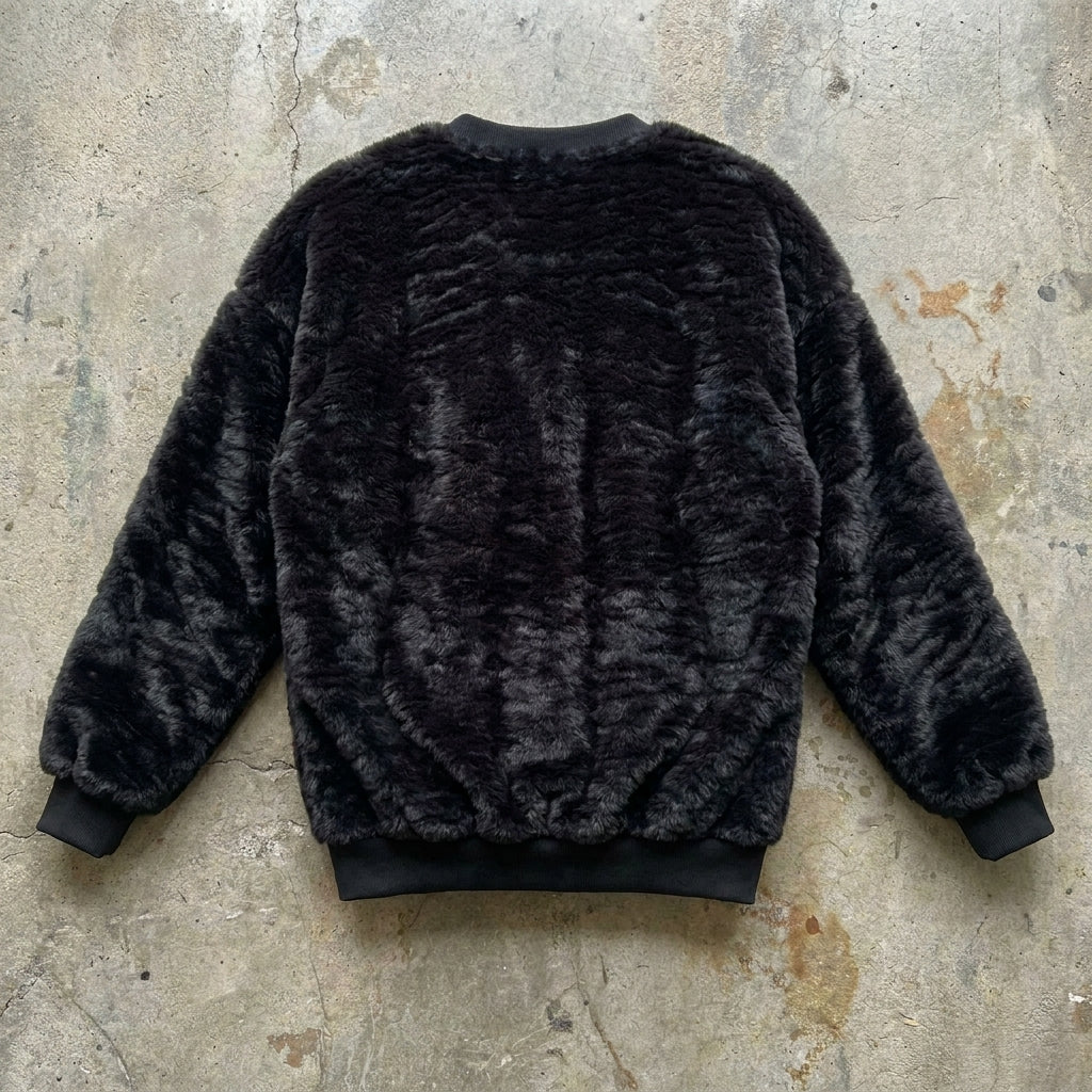 Anointed Warmth - Premium Black Sherpa Sweater