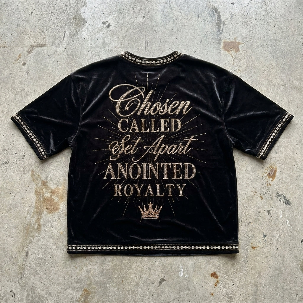 Anointed Royalty - Premium Black Graphic T-Shirt