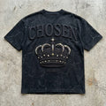Chosen Crown - Premium Washed Black Graphic T-Shirt