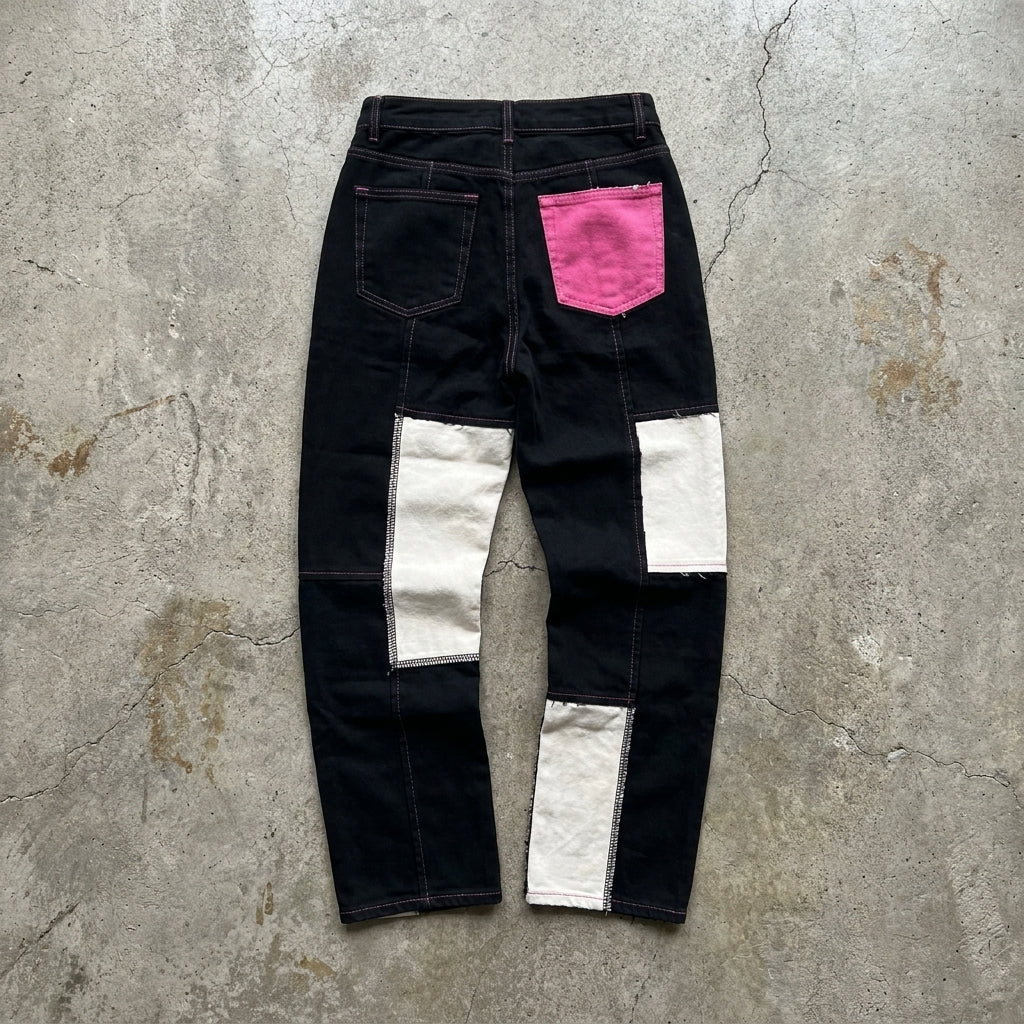 Daughter of Grace - Premium Black Pink Patchwork Set