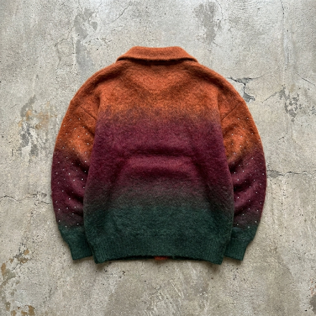 Glory Rise - Premium Sunset Ombre Quarter Zip Sweater
