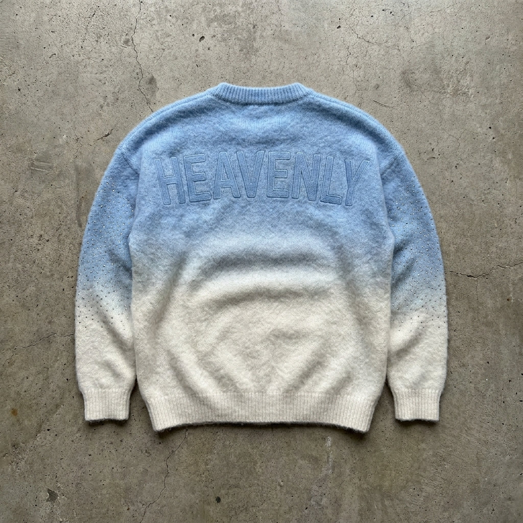 Heaven Sent - Premium Sky Blue Ombre Sweater