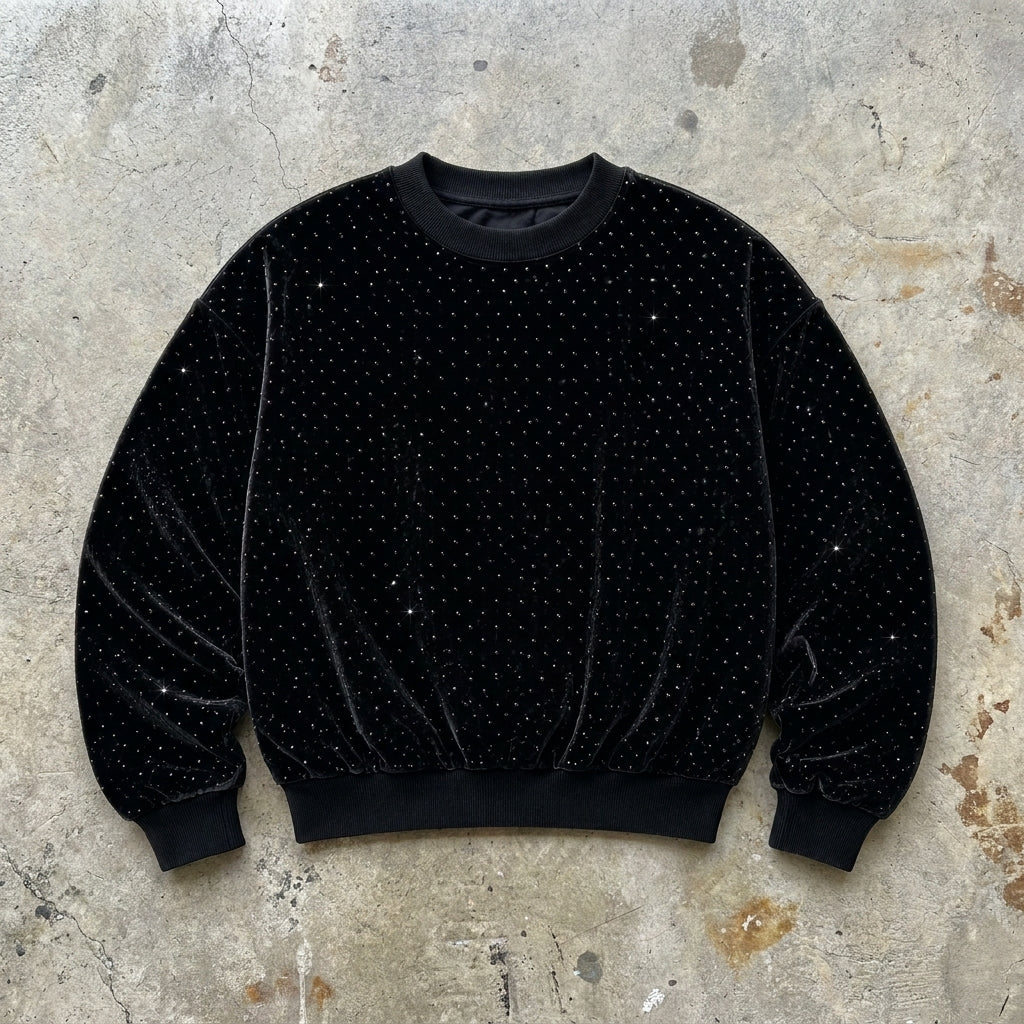 Lightbearer - Premium Black Velour Crewneck