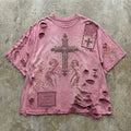 Grace Restored - Premium Rose Distressed Tee